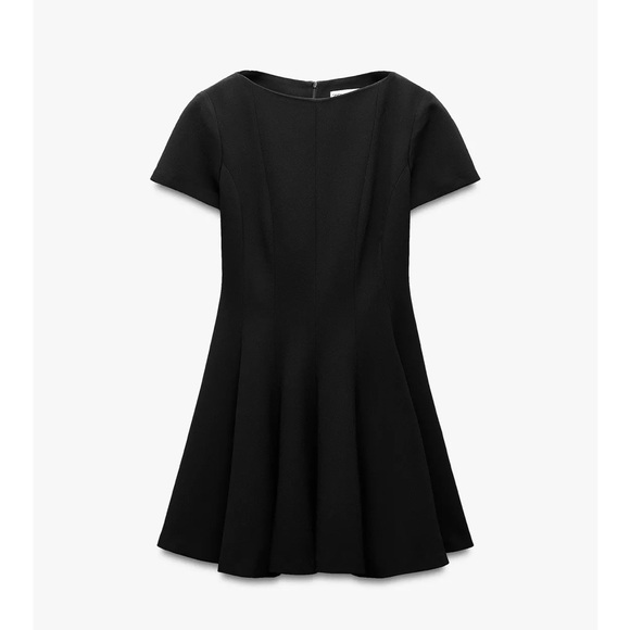 Zara NWT godet mini dress ZW Collection 9351/281 - Picture 2 of 8